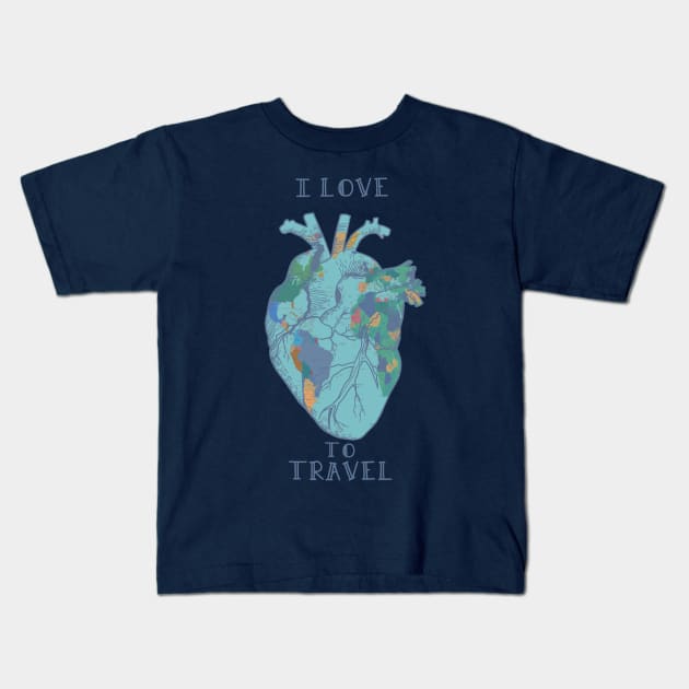 heart Kids T-Shirt by BekimART